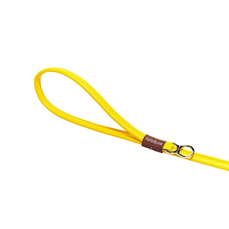 [tail and me] natural concept leather pull rope bright yellow S - Collars & Leashes - Faux Leather Yellow