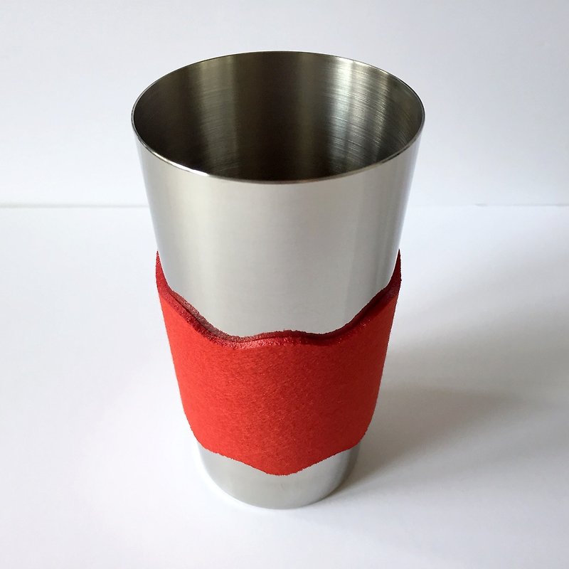 Tumbler with sleeve 400ml red - Cups - Polyester Red