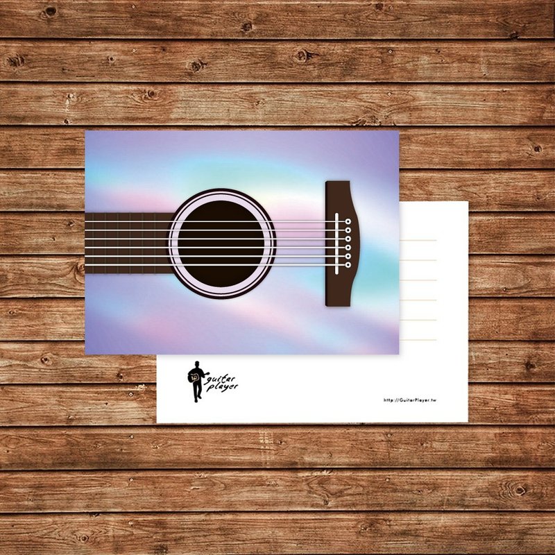 Guitar Player 金屬漸層吉他明信片 音樂 卡片 禮物 - 卡片/明信片 - 紙 多色