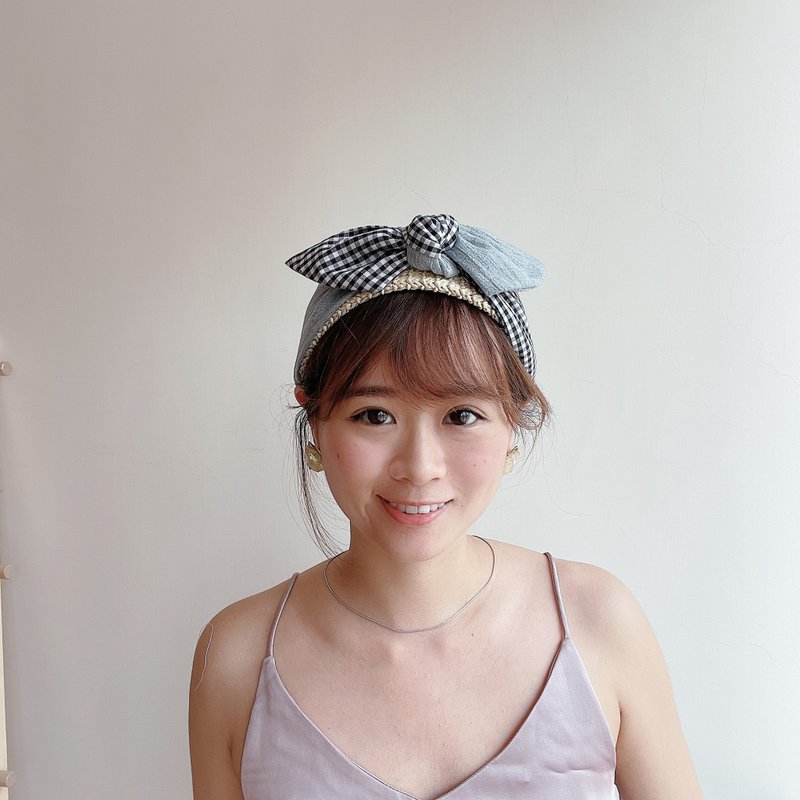 Bicolor Biscuits Elastic hairband - ที่คาดผม - เส้นใยสังเคราะห์ สีน้ำเงิน