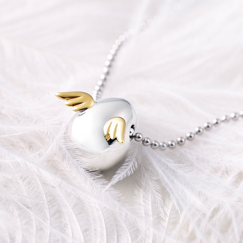 Tenshi no Tamago 925 Sterling Silver Angel Egg Necklace - Necklaces - Other Metals Silver