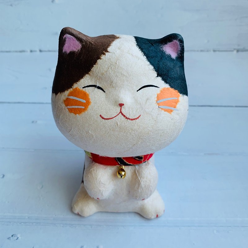 幸福多良福貓-小-和紙三色貓 - 裝飾/擺設  - 紙 