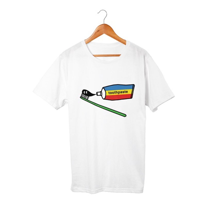 Black Monster #7 T-shirt - 帽T/大學T - 棉．麻 白色