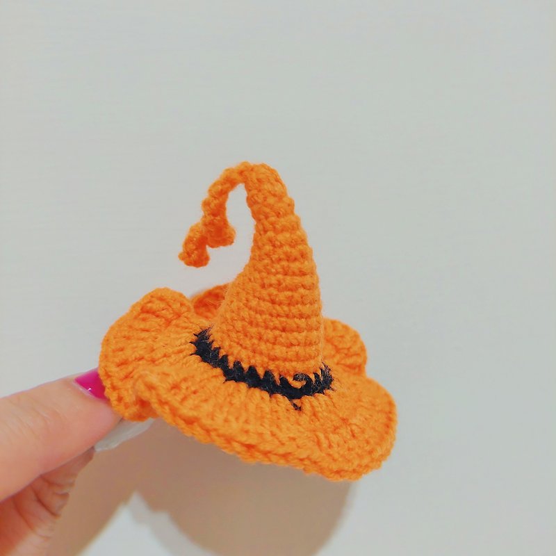 Halloween•Witch Hat•Handmade Crochet•Hair Clips - Hair Accessories - Cotton & Hemp Black