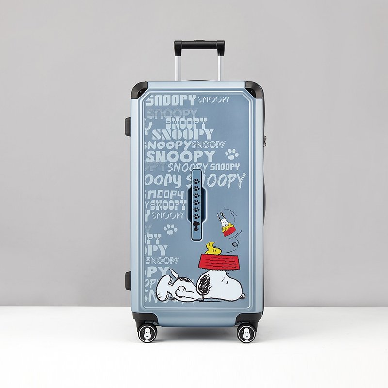 【28吋】SNOOPY拉鍊款胖胖箱-放空藍灰 - 行李箱/行李喼 - 塑膠 灰色