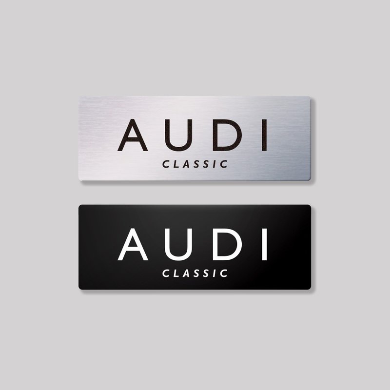 AUDI/CLASIC/鋁牌飾貼 SunBrother孫氏兄弟 - 貼紙 - 鋁合金 
