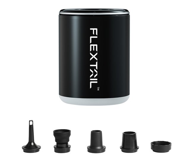 FLEXTAILGEAR TINY PUMP 2X 3合1多功能氣泵營燈/ 黑色- 設計館Flextail 野餐墊/露營用品- Pinkoi