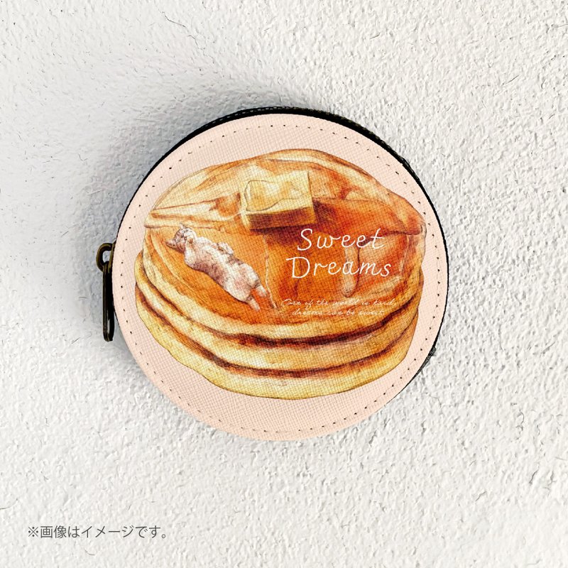 SWEET DREAMS_猫とホットケーキ /Originalコインケース - 零錢包/小錢包 - 其他材質 粉紅色