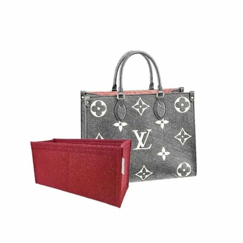 【香港製造|韓國絨布】手製內袋 Bag Organizer - LV OnTheGo MM - 化妝包/收納袋 - 其他材質 多色