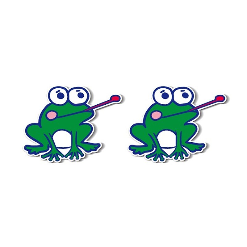 1212 fun design funny everywhere stickers waterproof stickers - fool frogs - Stickers - Waterproof Material Green