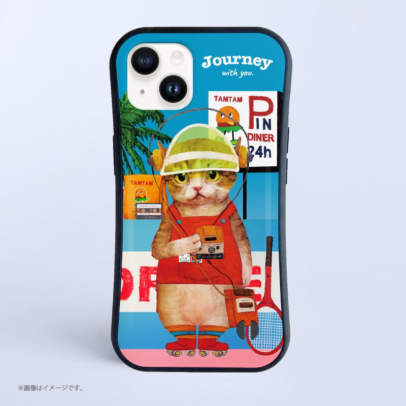Journey with you 80s/耐衝撃グリップiPhoneケース - 手機殼/手機套 - 塑膠 白色