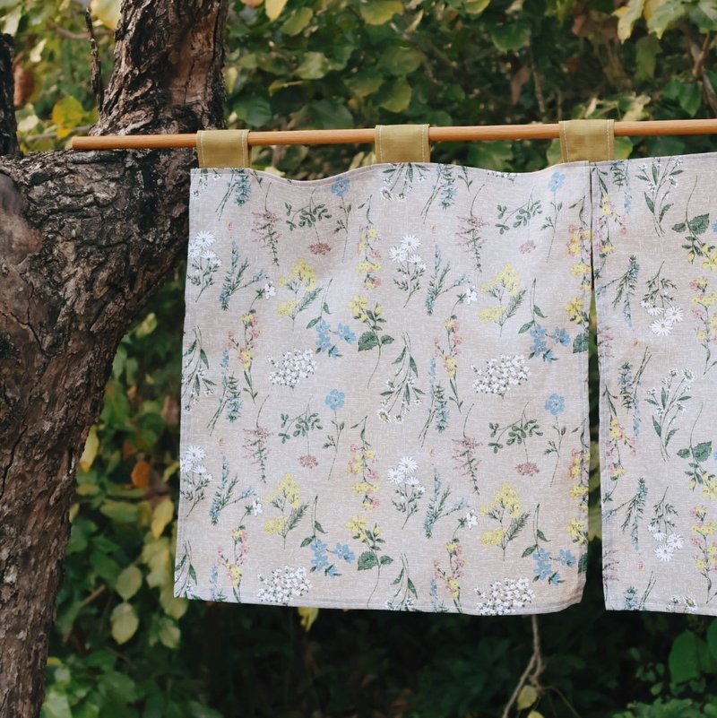 日系短門簾 / 漫步花園 - 門簾 - 棉．麻 多色