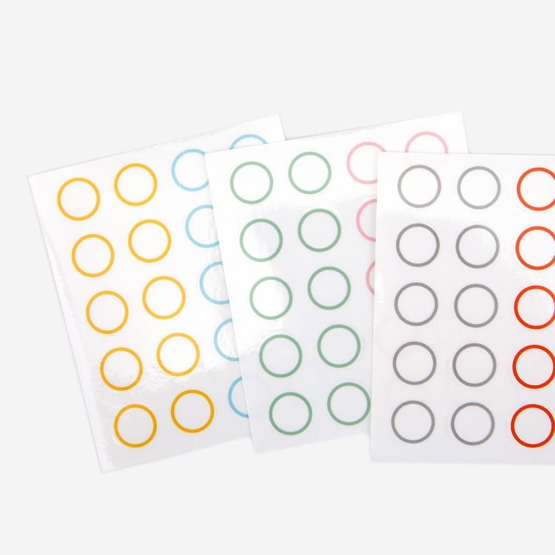 TC decorative label sticker V3 (3 color group 12 in) - frame ring group, E2D46954B3 - สติกเกอร์ - พลาสติก หลากหลายสี