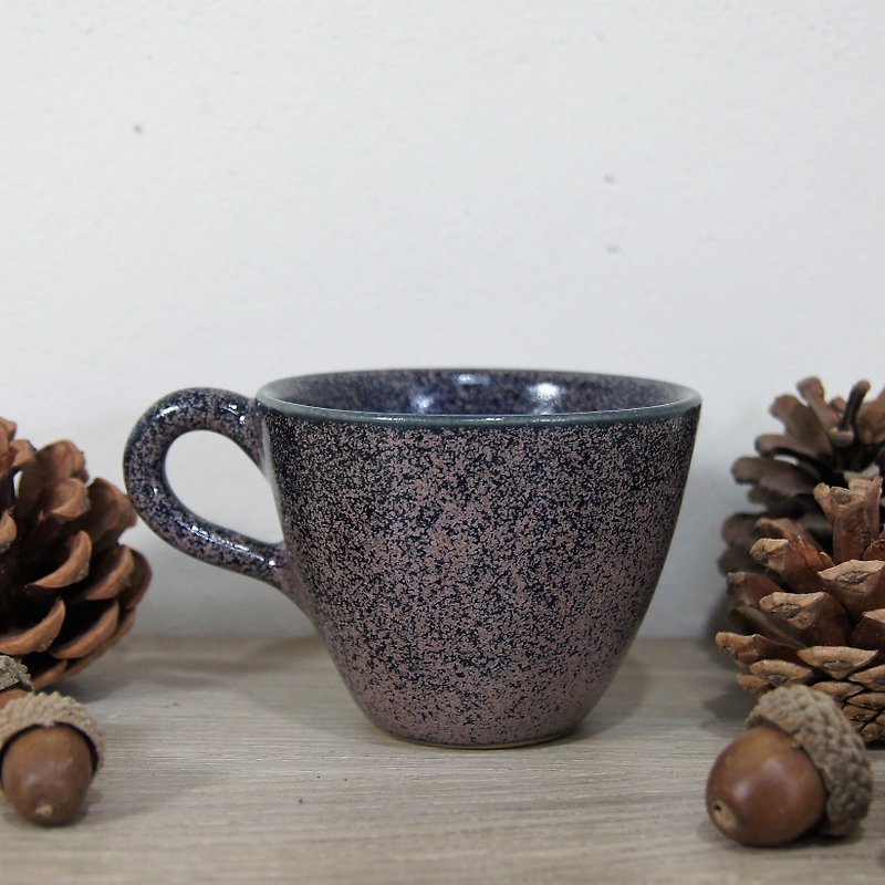 Pink purple spot blue glaze second generation coffee cup, tea cup, mug, water cup-about 120ml - Mugs - Pottery Purple