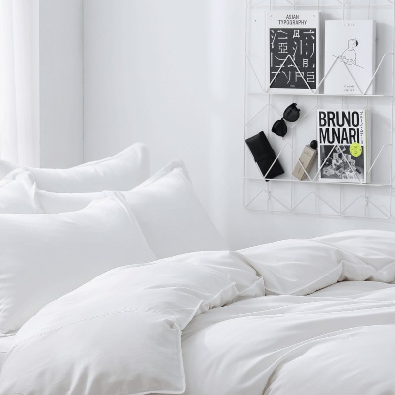好關係 HAOKUANXI | 清新晝白-新天絲棉被套 - 寢具/床包 - 環保材質 白色