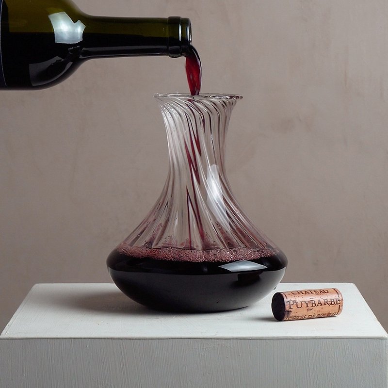 [New house gift] 18 starburst/melody decanter mulled wine spice glass jug New Year girlfriend boyfriend - แก้วไวน์ - แก้ว สีใส