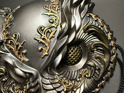 梟面Gothic Ver. ( Metal silver ) - ショップ 朧 マスク・コスプレ