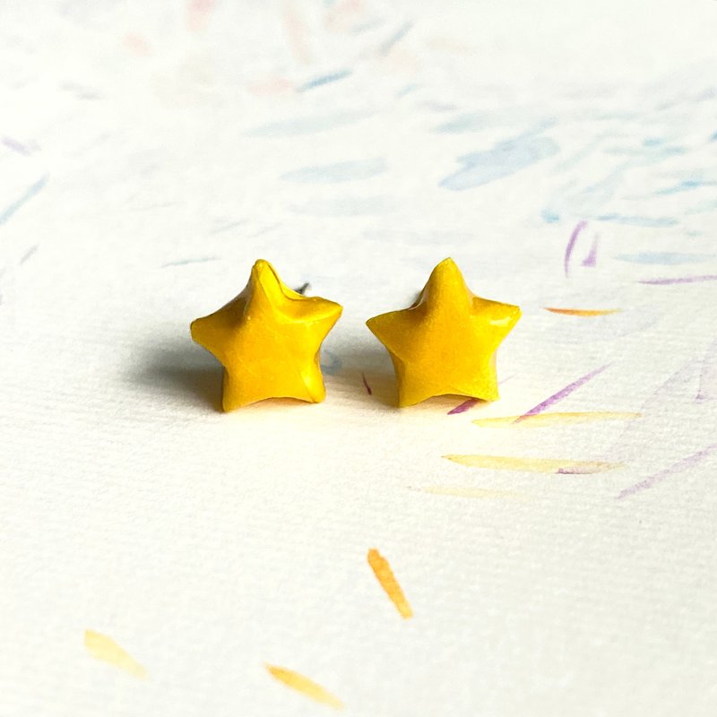 Star Earrings Yellow Lucky Star Earrings - Earrings & Clip-ons - Sterling Silver Yellow