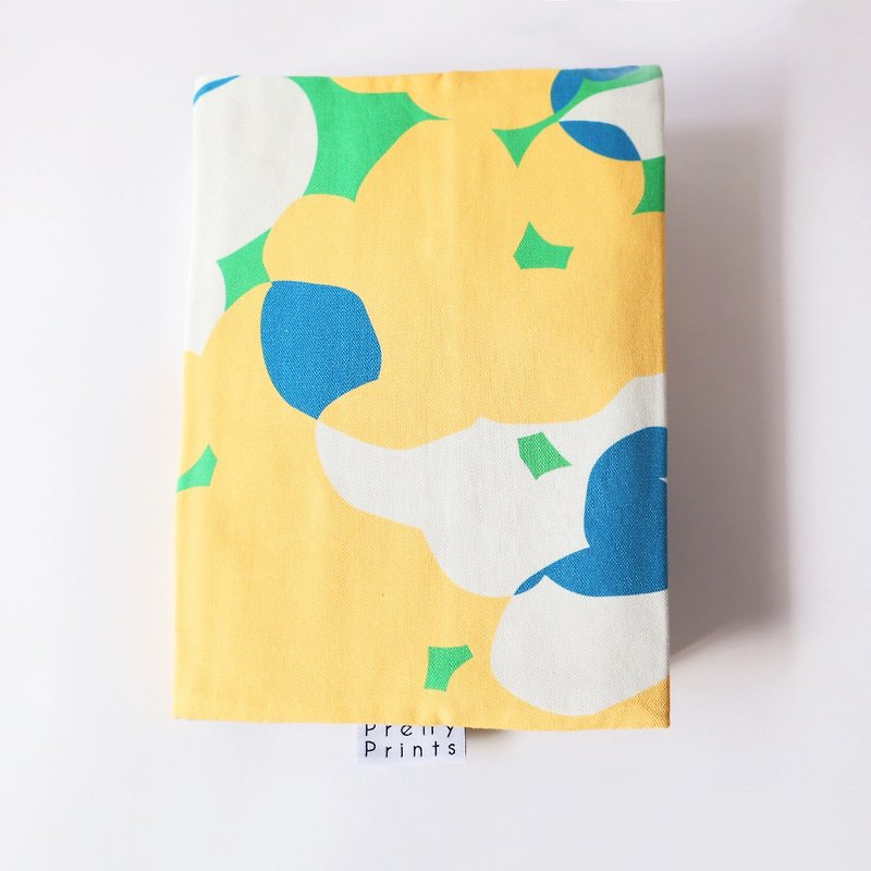A5 fabric book cover/Cloudy Kaleidoscope - Book Covers - Cotton & Hemp Blue
