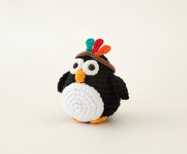 ペンギン人形、ぬいぐるみ、クリスマスプレゼント、冬の置物、かぎ針
