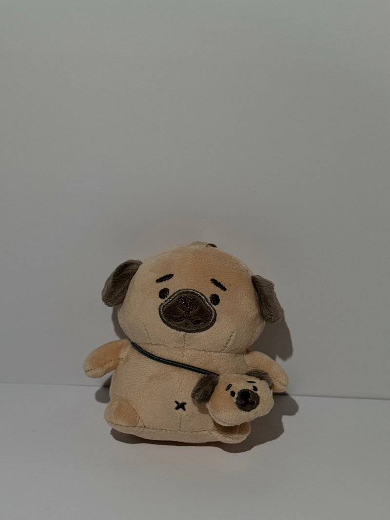 達汪同款小包包-巴哥犬 - 貓/狗玩具 - 棉．麻 灰色