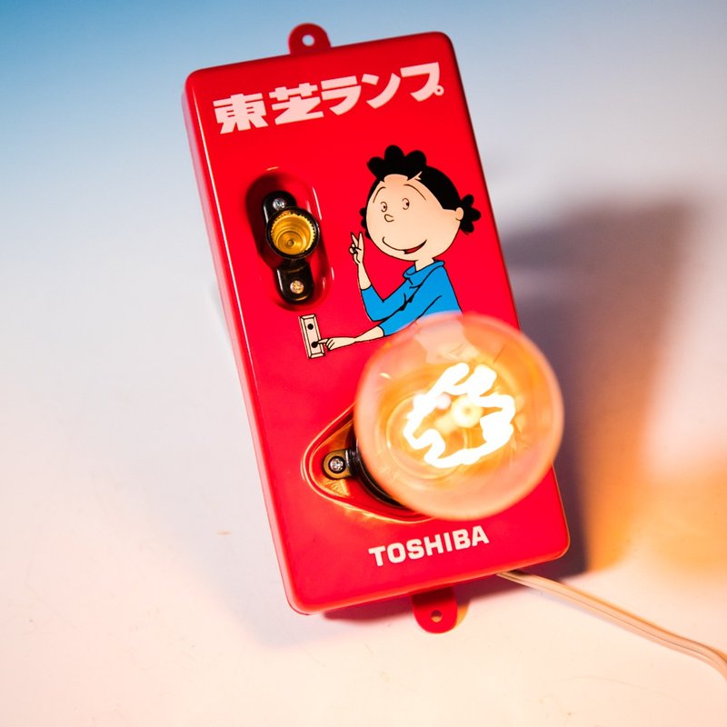 桑惠商號  昭和 東芝TOSHIBA X 海螺小姐サザエさん 古董試燈座 - 燈具/燈飾 - 塑膠 紅色