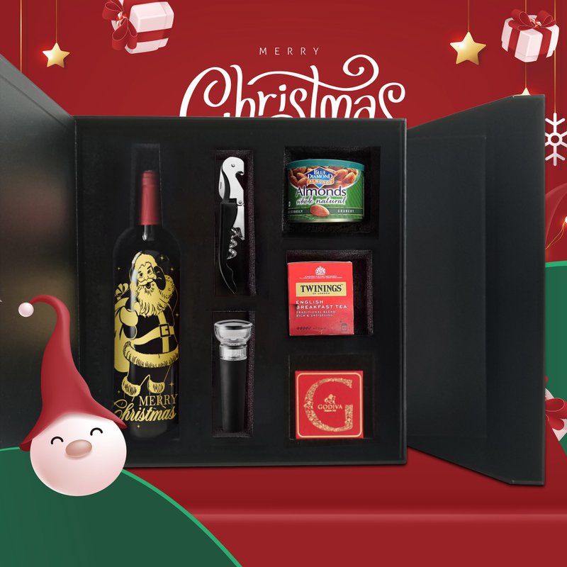 Christmas gift box | Customized gift engraving Christmas gift box set for friends and clients - แอลกอฮอล์ - แก้ว 