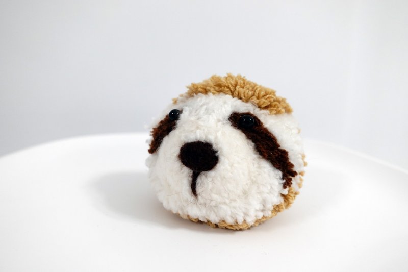 Cute and funny series-sloth wool ball key ring charm customized - Keychains - Wool Khaki