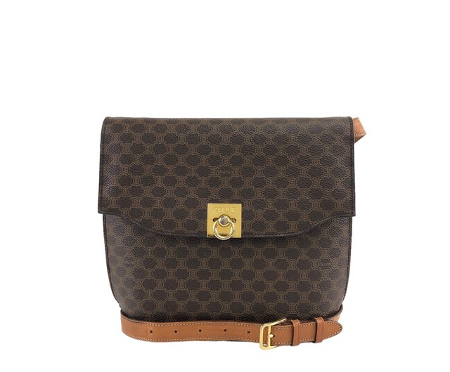 日本直送名牌中古包】CELINE セリーヌマカダムショルダーバッグ 日本直送名牌中古包】CELINE セリーヌマカダムショルダーバッグ