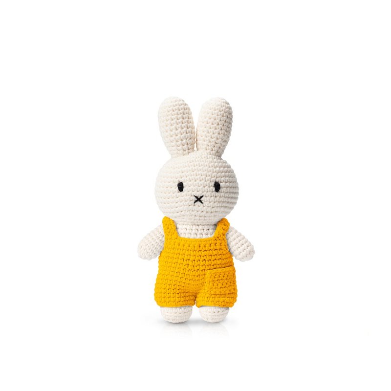 Holland Miffy ピュアコットンハンドメイドMiffyRabbitイエロースリングパンツヒーリングドール - 人形・フィギュア - コットン・麻 イエロー