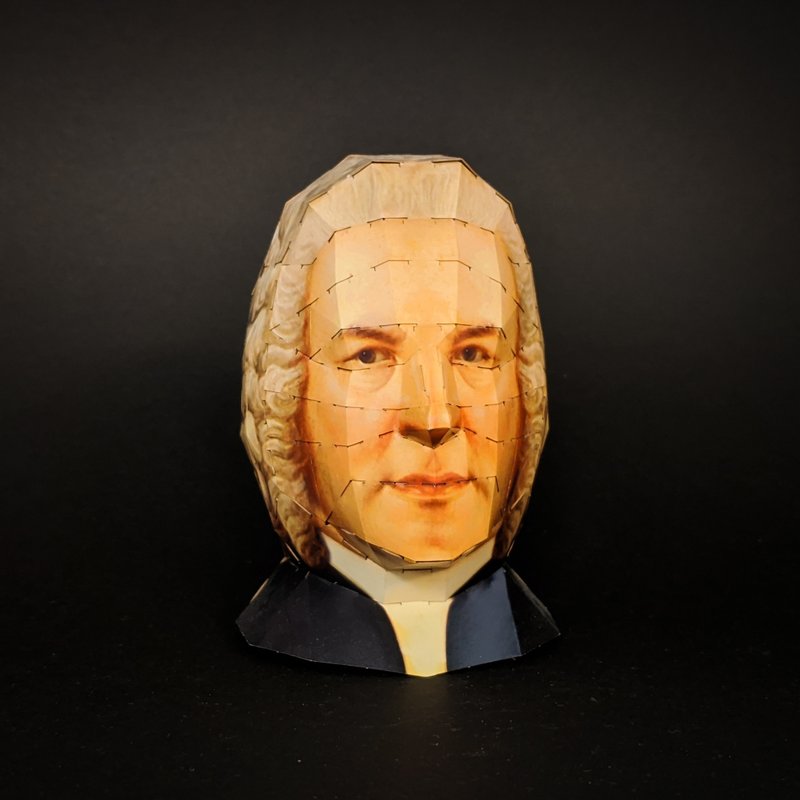 【酷比頭紙模型】巴哈 Bach 古典音樂家 | 免剪貼 手作 立體拼圖 - 木工/竹藝/紙雕 - 紙 多色