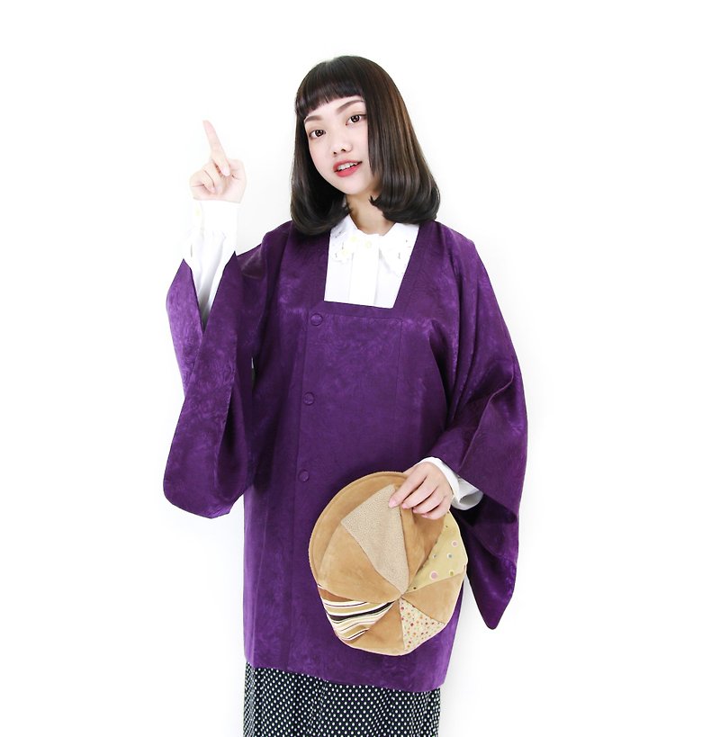 Back to Green :: Japan bring back valerian vintage kimono (KBI-69) - Women's Casual & Functional Jackets - Silk 