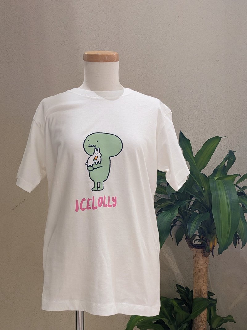 オーガニックコットンTシャツ ICELOLLY - 女 T 恤 - 棉．麻 白色