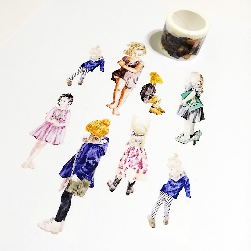 Washi Tape Little Girls 2M - มาสกิ้งเทป - กระดาษ 