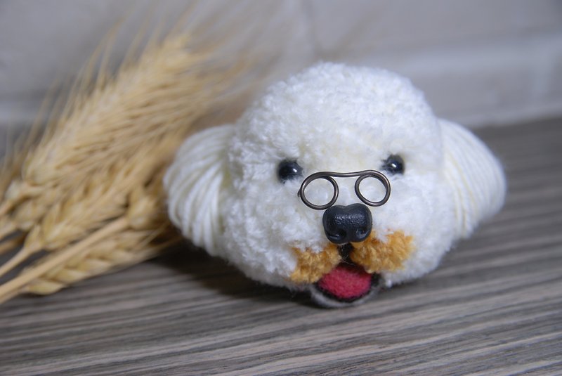 Cute realistic hair ball dog pet dog - Other - Wool White