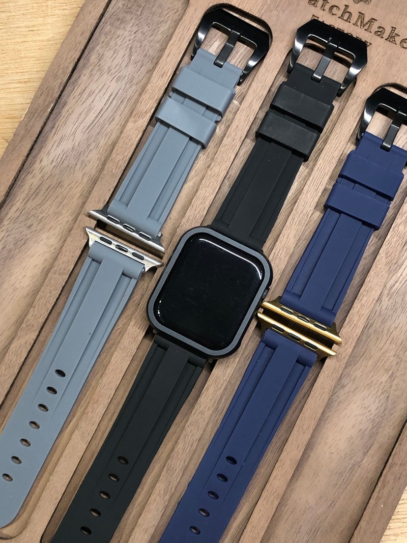 Waterproof Silicone watch band—for Apple Watch - สายนาฬิกา - สแตนเลส หลากหลายสี