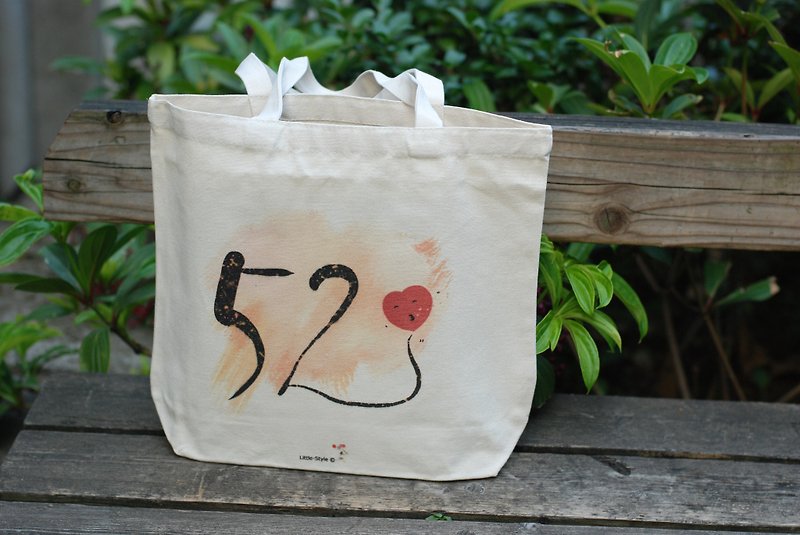 Canvas bag-520 - กระเป๋าถือ - ผ้าฝ้าย/ผ้าลินิน ขาว