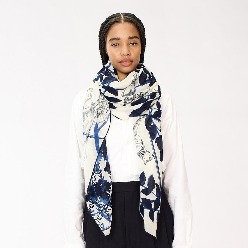 PARADISIO/BLUE - Knit Scarves & Wraps - Wool Blue