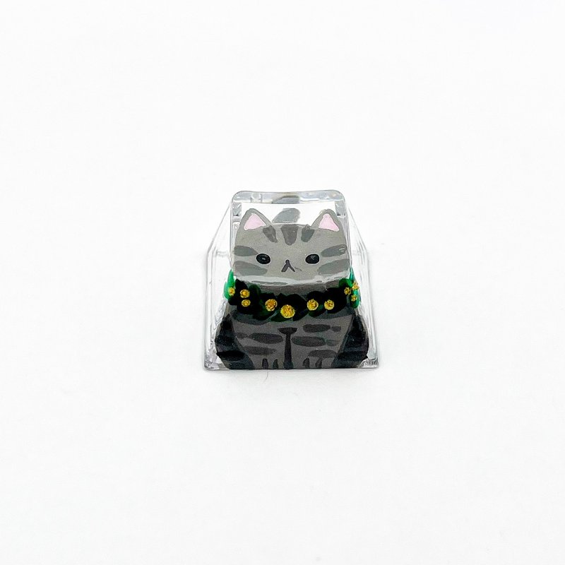 Cherry profile Keycap Sliding Cat (clear) - Computer Accessories - Plastic Transparent