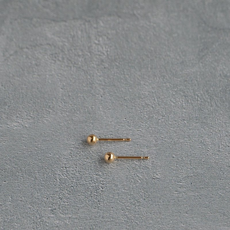 K18 gold round earrings - Earrings & Clip-ons - Precious Metals 