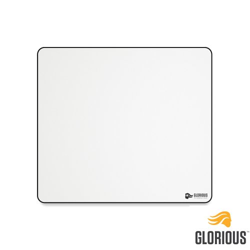 Glorious White White Cloth Mouse Pad - XL Thicker