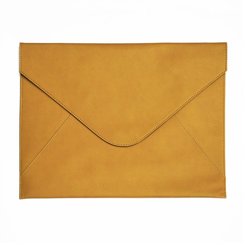Bellagenda 12 inch tablet Bag, Document Envelope, Sleeve Notebook Case Sienna - Laptop Bags - Faux Leather Yellow