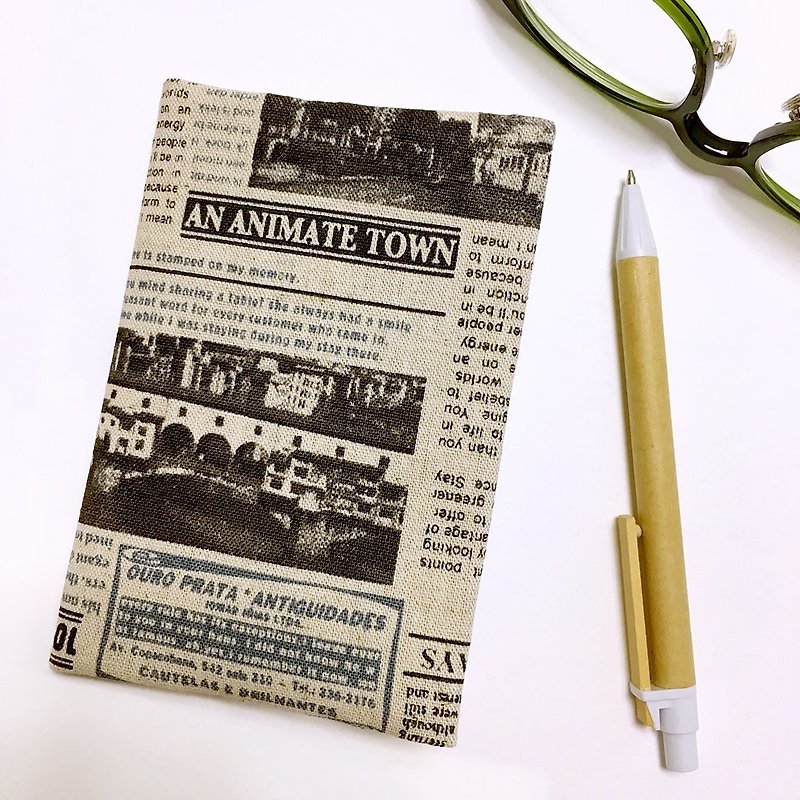 Limited Cloth English Newspaper Passport Cover Passport Holder - Passport Holders & Cases - Cotton & Hemp 