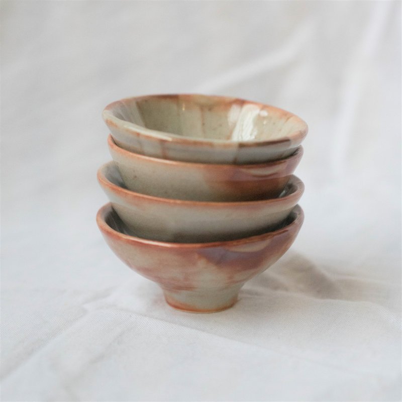 志野白瓷小茶杯組 - 茶具/茶杯 - 瓷 白色