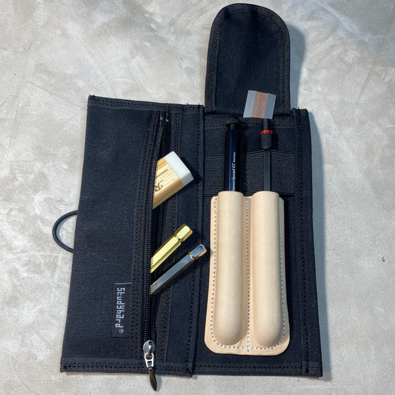 Tool Roll_Variety 02_Black - Pencil Cases - Cotton & Hemp Black