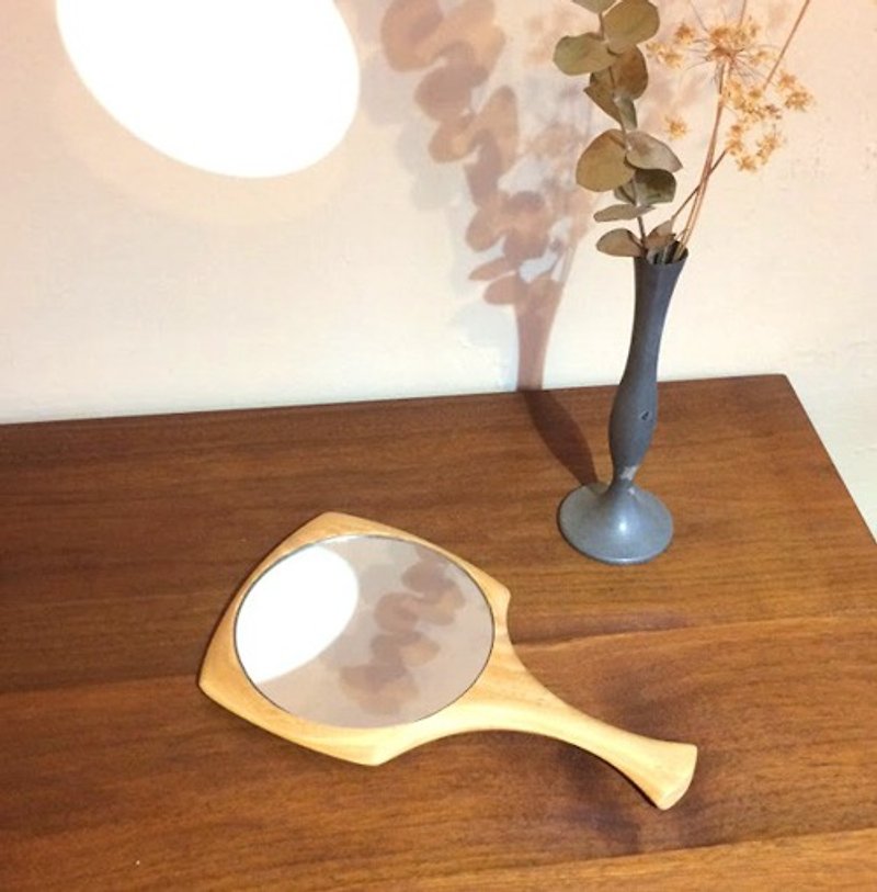 Hand mirror <elm tree> - Clocks - Wood 