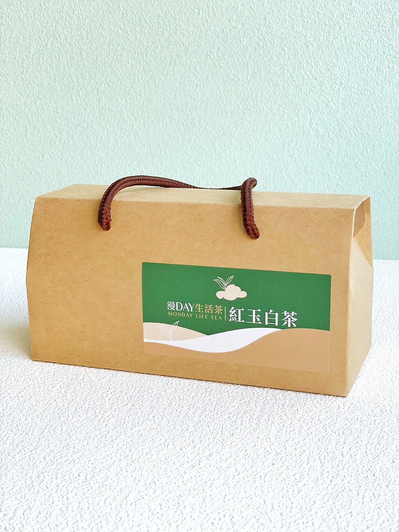 Man Day life tea red jade white tea bag tea bag 30 into a portable gift box elegant glycol customized gift - Tea - Other Materials 