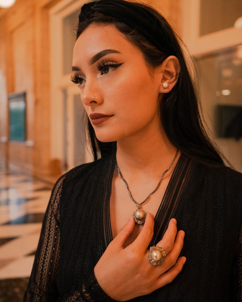 Prairie Rose AAA South Sea Pearl Gold Vermeil Necklace - สร้อยคอ - ไข่มุก สีทอง