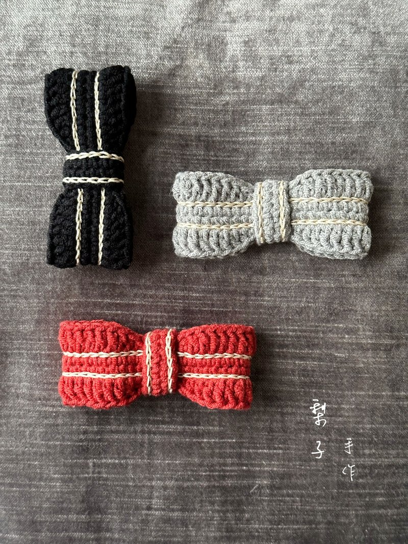 梨子設計單品 純手工編織  香風系列 法式彈簧夾 髮夾 - 髮夾/髮圈 - 棉．麻 