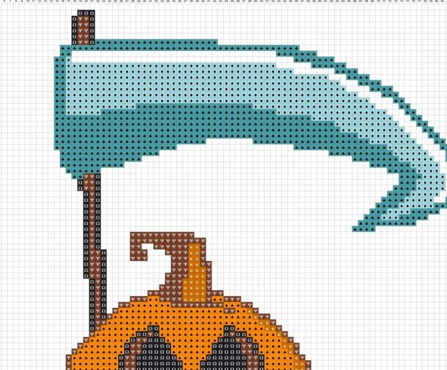 十字繡圖案 Halloween Funny Pumpkins 簡単なクロスステッチ図案 インスタント ダウンロード 107 ショップ Naraxstitch Patterns ハンドメイド講座 関連電子書籍 Pinkoi